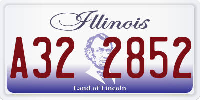 IL license plate A322852