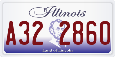 IL license plate A322860