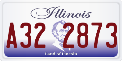 IL license plate A322873