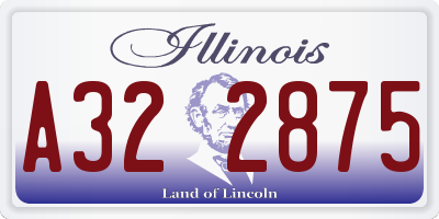 IL license plate A322875