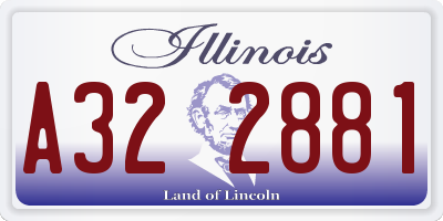 IL license plate A322881