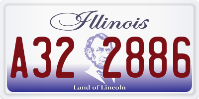 IL license plate A322886