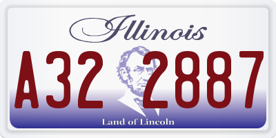 IL license plate A322887