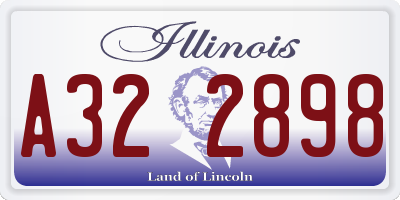 IL license plate A322898
