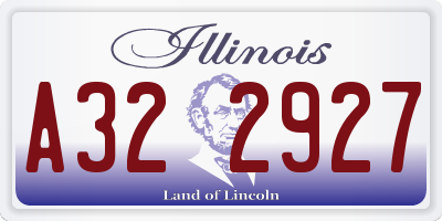 IL license plate A322927