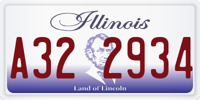 IL license plate A322934