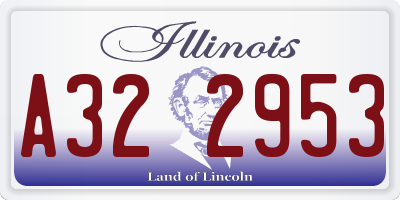 IL license plate A322953