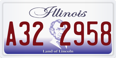 IL license plate A322958
