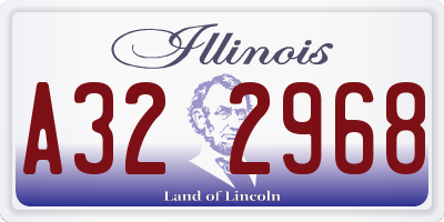 IL license plate A322968