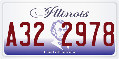 IL license plate A322978