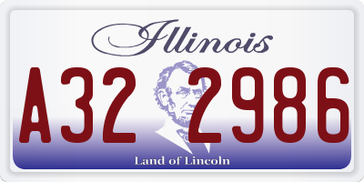 IL license plate A322986