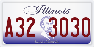 IL license plate A323030