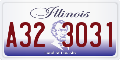 IL license plate A323031