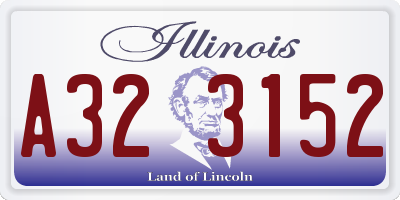 IL license plate A323152