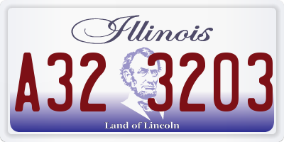 IL license plate A323203
