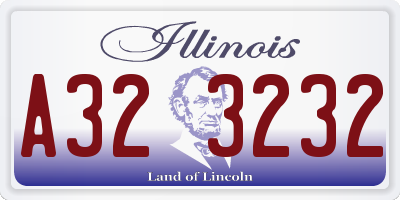 IL license plate A323232