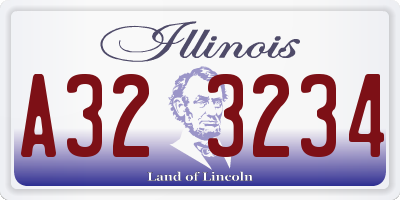 IL license plate A323234