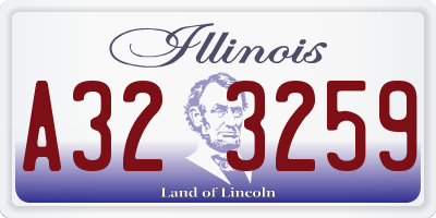 IL license plate A323259