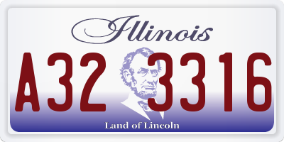 IL license plate A323316