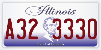 IL license plate A323330