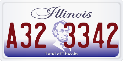 IL license plate A323342