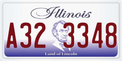 IL license plate A323348