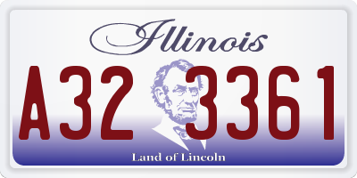 IL license plate A323361