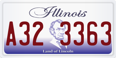 IL license plate A323363