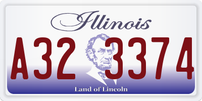 IL license plate A323374