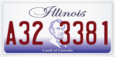 IL license plate A323381