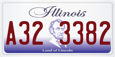 IL license plate A323382