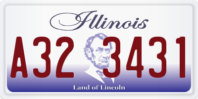IL license plate A323431