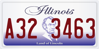 IL license plate A323463