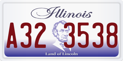 IL license plate A323538