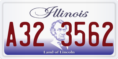 IL license plate A323562