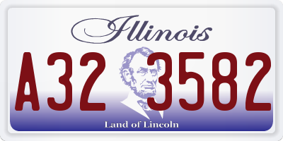 IL license plate A323582