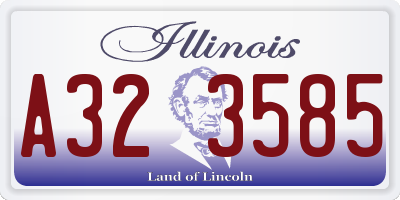 IL license plate A323585