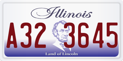IL license plate A323645