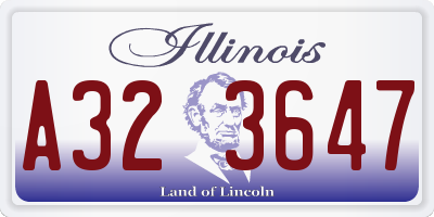 IL license plate A323647