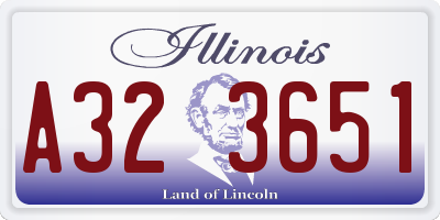 IL license plate A323651