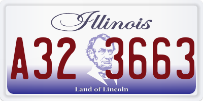 IL license plate A323663