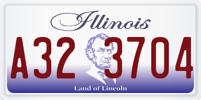 IL license plate A323704