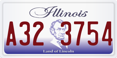 IL license plate A323754
