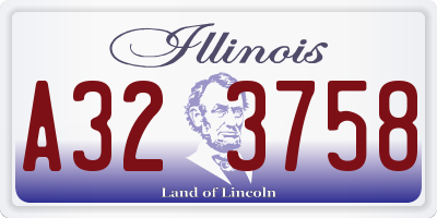 IL license plate A323758