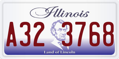 IL license plate A323768