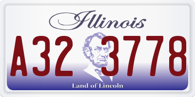 IL license plate A323778
