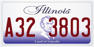IL license plate A323803