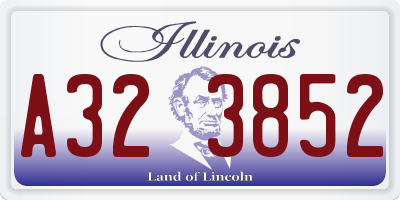 IL license plate A323852
