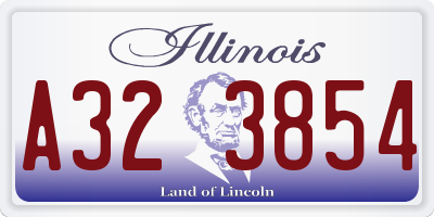 IL license plate A323854