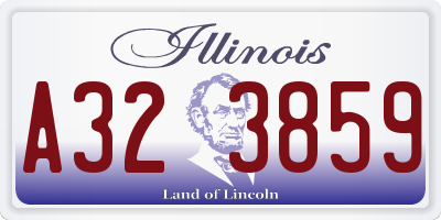 IL license plate A323859